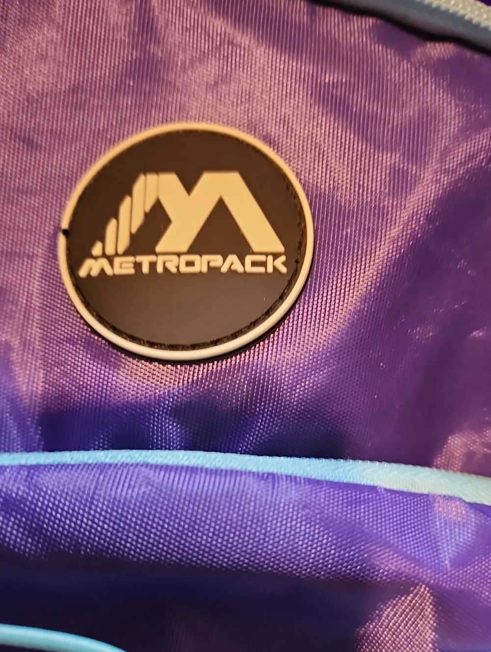 Kids' Purple Backpack with Light Blue Trim